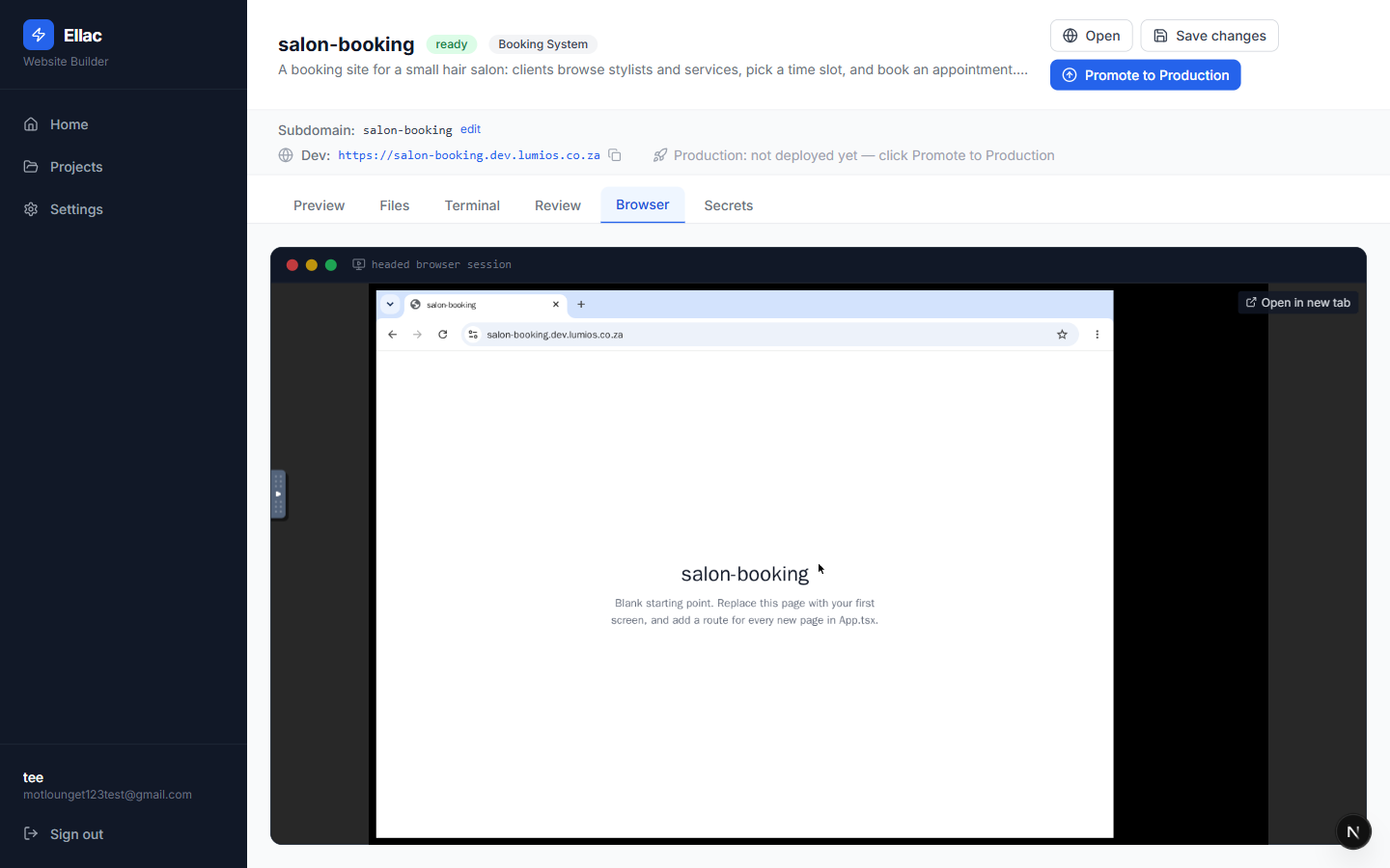 It opens your app in that browser